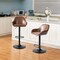 Set of 1/2/3/4 Mid-Century Modern Leatherette Gaslift Adjustable Swivel Bar Stools